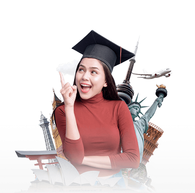 Happy student graduating